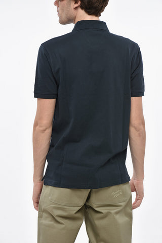 Hopsack Cotton-Blend Polo SMITH with Patch Logo