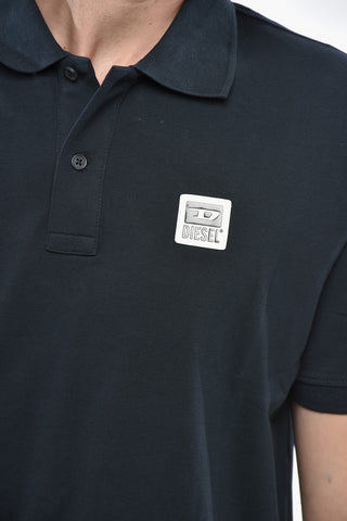 Polo aus Hopsack-Baumwollmischung SMITH mit Patch-Logo