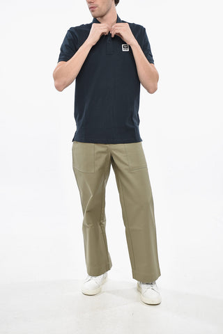 Polo aus Hopsack-Baumwollmischung SMITH mit Patch-Logo