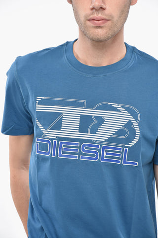 T-Shirt Girocollo DIEGOR78 con Stampa in Rilievo
