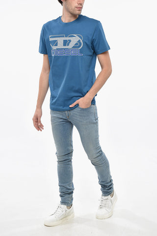 T-Shirt Girocollo DIEGOR78 con Stampa in Rilievo