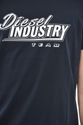 Rundhals-T-Shirt INDUSTRY mit Relief-Logo