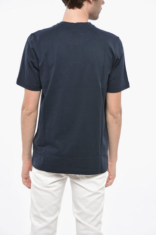 T-Shirt Girocollo in Cotone con Logo Stampato