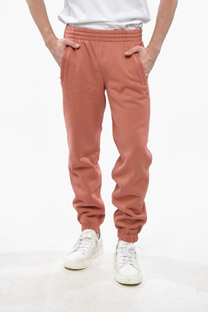 Joggers in Cotone Felpato a Gamba Dritta