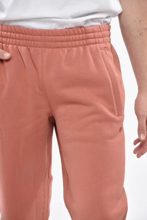 Joggers in Cotone Felpato a Gamba Dritta