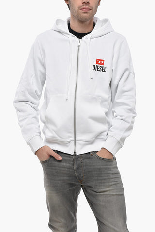 Full-Zip Hoodie Mit Bedrucktem Logo