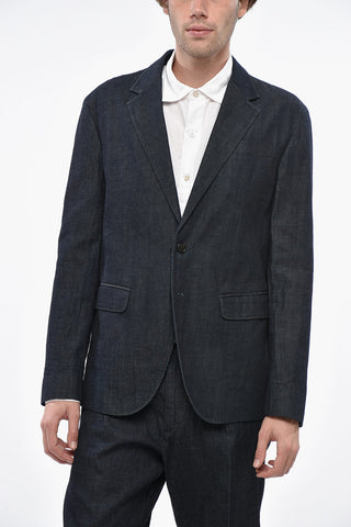 Zweiknopfanzug NEW YORK aus Denim mit zwei Schlitzen