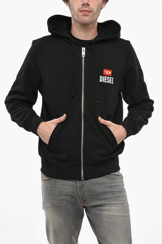 Full-Zip Hoodie With Printed Logo
