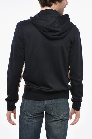 Merino Wool Sweatshirt with Zip Closure