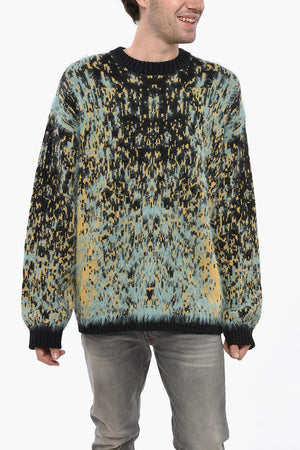 RED TAG Rundhals-Pullover aus Wollmix Eyelash