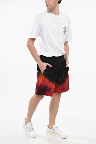 Cotton Fleece Shorts D2 FLAME with Elastic Waistband