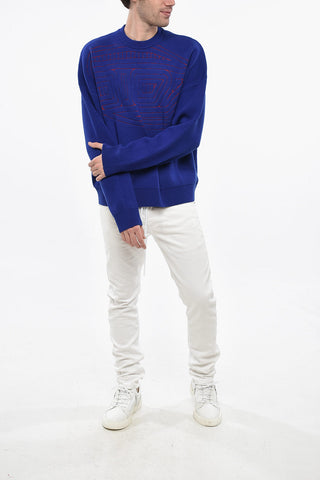 RED TAG Wool-Blend Jacquard Crewneck Sweater