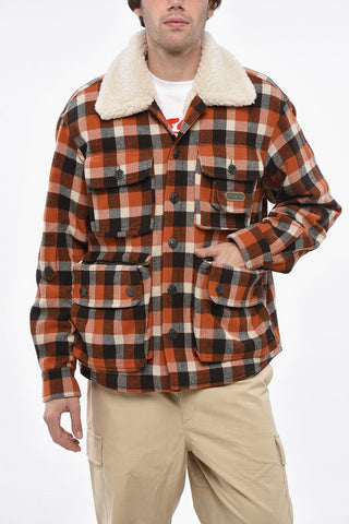 Overshirt AMERICANA a Quadri con Interno in Ecopelliccia