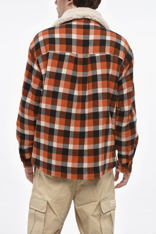 Overshirt AMERICANA a Quadri con Interno in Ecopelliccia