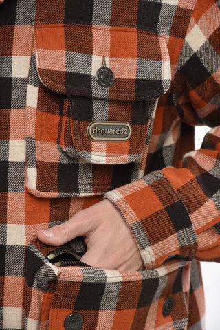Overshirt AMERICANA a Quadri con Interno in Ecopelliccia
