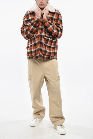 Overshirt AMERICANA a Quadri con Interno in Ecopelliccia