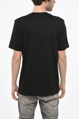 T-Shirt Girocollo in Cotone con Logo Stampato