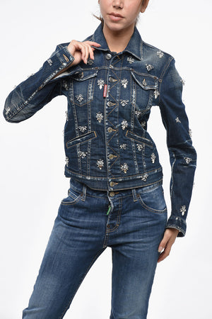 Denim Jacket BOYFRIEND JEAN with Crystals