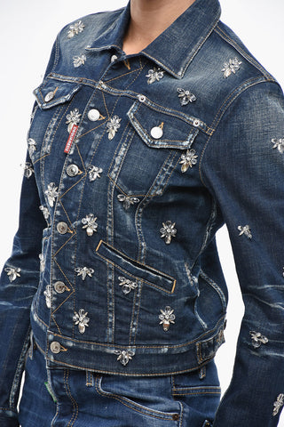 Denim Jacket BOYFRIEND JEAN with Crystals