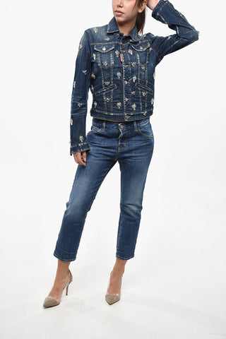 Denim Jacket BOYFRIEND JEAN with Crystals