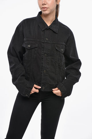 Giubbotto UNISEX in Denim con Logo Stampato