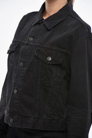 Giubbotto UNISEX in Denim con Logo Stampato