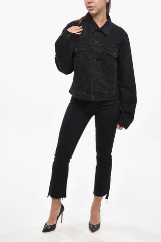 Giubbotto UNISEX in Denim con Logo Stampato