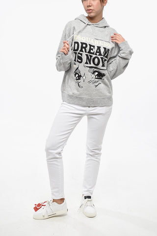 Felpa Hoodie COOL FIT in Cotone Felpato con Stampa