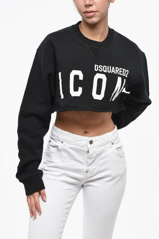 ICON Rundhals-Sweatshirt COOL Cropped Zweifarbig