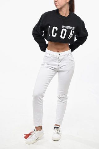 ICON Rundhals-Sweatshirt COOL Cropped Zweifarbig