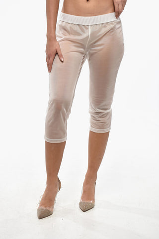 Pantaloni Cropped Skinny con Zip Laterale