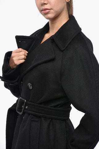 SPORTMAX Double-breasted Virgin Wool Coat