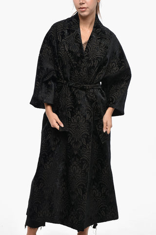 ATELIER Flocked Wool EDOLO Coat with Belt
