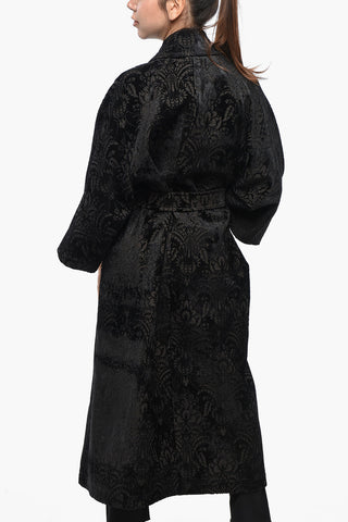 ATELIER Flocked Wool EDOLO Coat with Belt