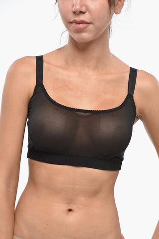 Transparenter BH mit Honey-Detail aus Velours