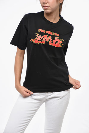 Cotton Printed Crewneck T-Shirt EASY FIT