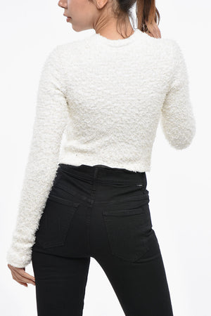 Tweed and Lurex Cropped Cardigan