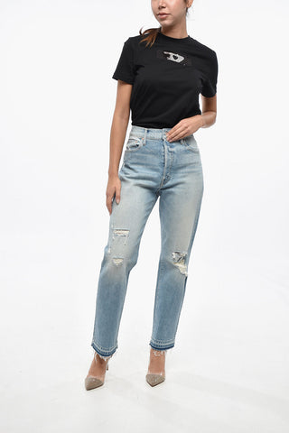 Jeans HIKER HOVER UNDONE  Distressed Con Bottone Logato 18cm