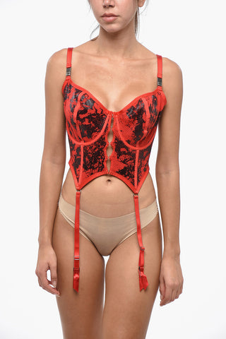 FENTY X DIESEL Mesh-Bustier FISHNET mit Strumpfhaltern