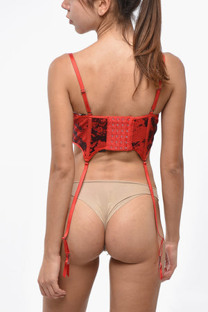 FENTY X DIESEL Bustier FISHNET in Rete con Reggicalze