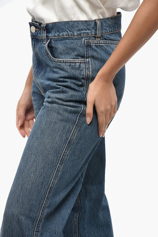 와이드 레그 진 30cm 보이는 스티치