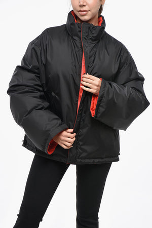 Reversible Down Jacket with Hidden Button Closure