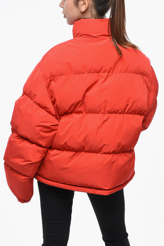 Reversible Down Jacket with Hidden Button Closure