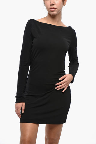Mini Dress a Maniche Lunghe con Schiena Scoperta