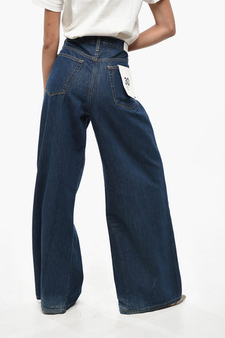 Jeans FORTUNA A Gamba Larga e a Vita Media 32cm