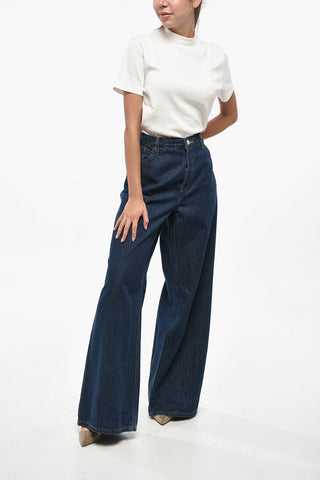 Jeans FORTUNA A Gamba Larga e a Vita Media 32cm