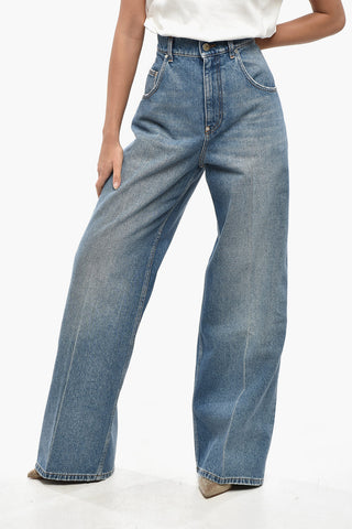 Wide-Leg High-Rise Jeans 29cm