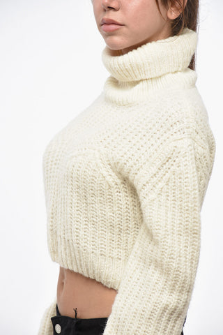 High-Neck Cropped-Fit Knit
