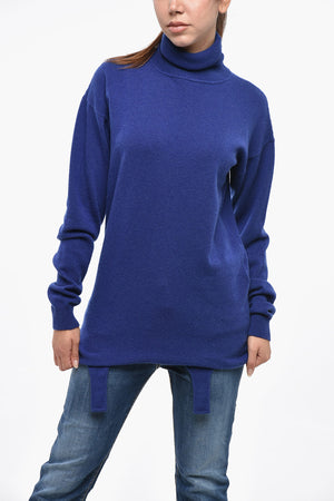 Maglia a Collo Alto in Cashmere con Reggicalze