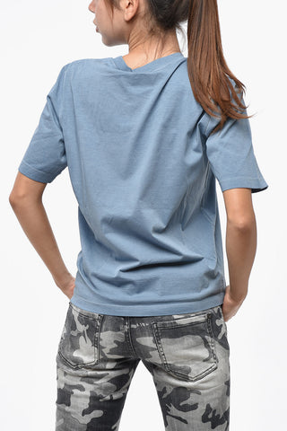 T-shirt Girocollo Easy Fit Con Stampa